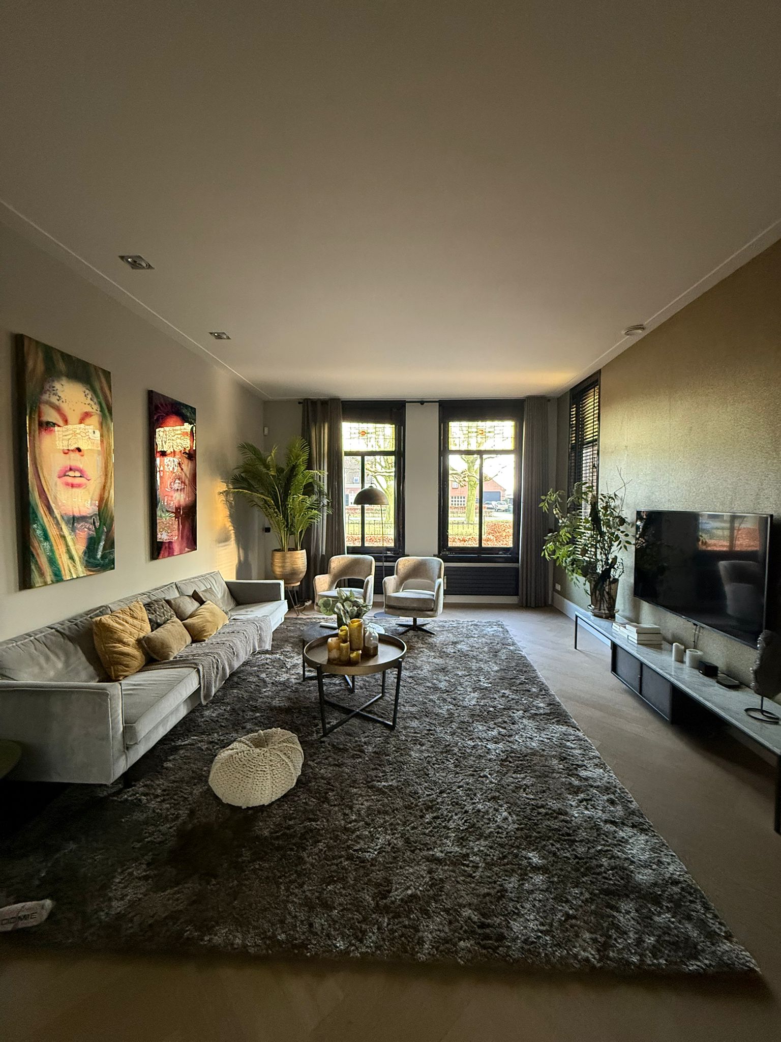 Luxe hoogpolig vloerkleed Penelope rustiek sfeer 1