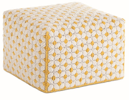 Poef Gan Rugs Silai Yellow