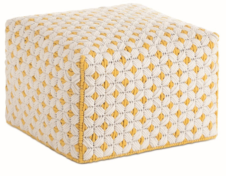 Poef Gan Rugs Silai Yellow