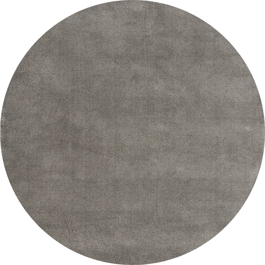 Rond hoogpolig vloerkleed Haya Donker beige 39
