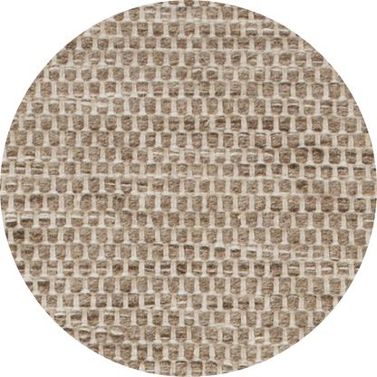 Rond geweven wollen vloerkleed Anna Lightgrey