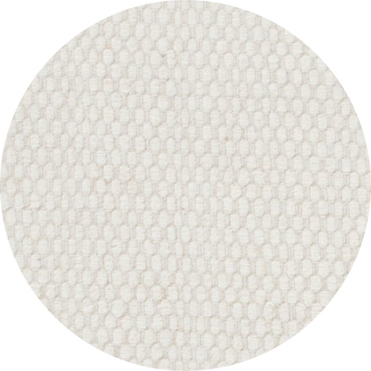 Rond geweven wollen vloerkleed Anna White