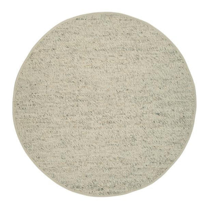 Rond handgeweven wollen vloerkleed Ankie Beige