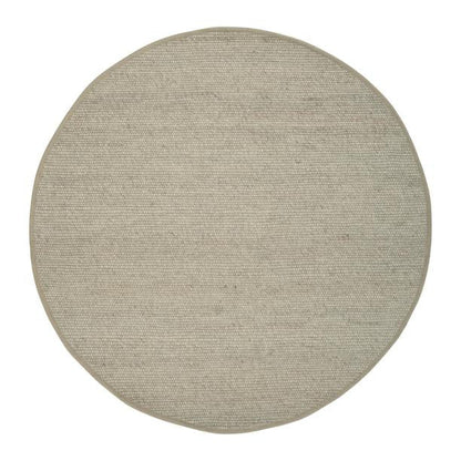 Rond handgeweven wollen vloerkleed Ankie Grey