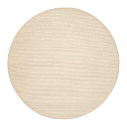 Rond handgeweven wollen vloerkleed Ankie white
