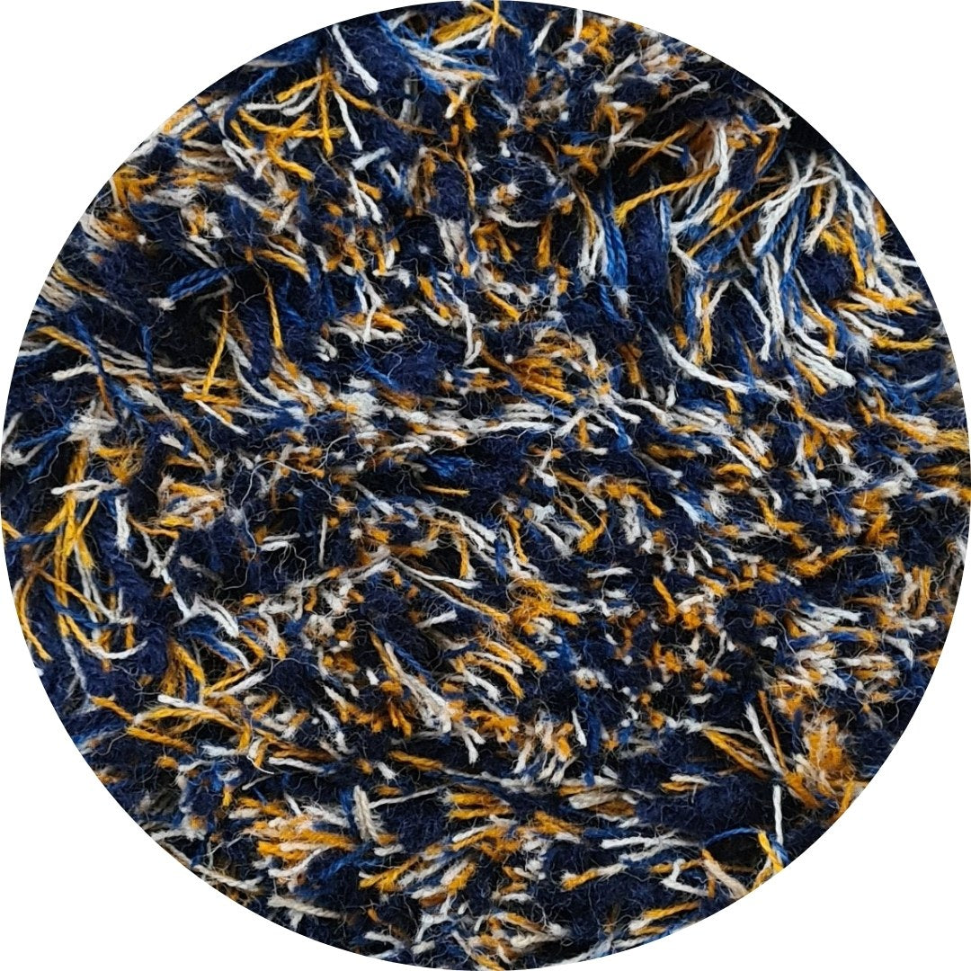 Rond hoogpolig vloerkleed Millenerpoort Eterno 40 Blauw 2312