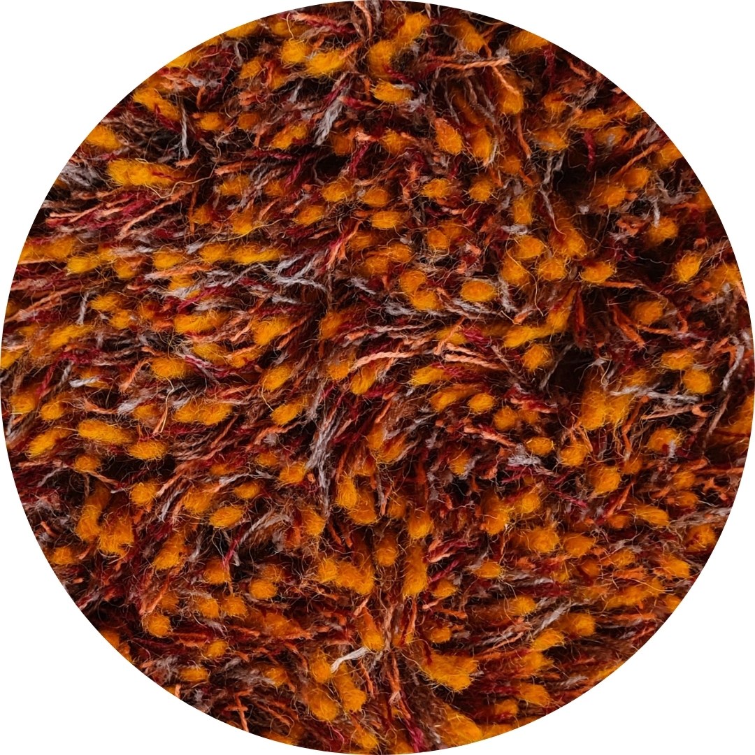 Rond hoogpolig vloerkleed Millenerpoort Eterno 40 Oranje 2306