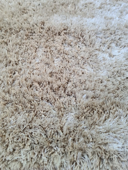 Rond hoogpolig vloerkleed Penelope Offwhite overall foto