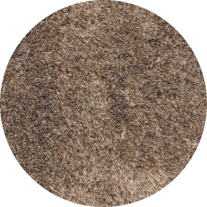 Rond hoogpolig vloerkleed Tjitske Taupe 01