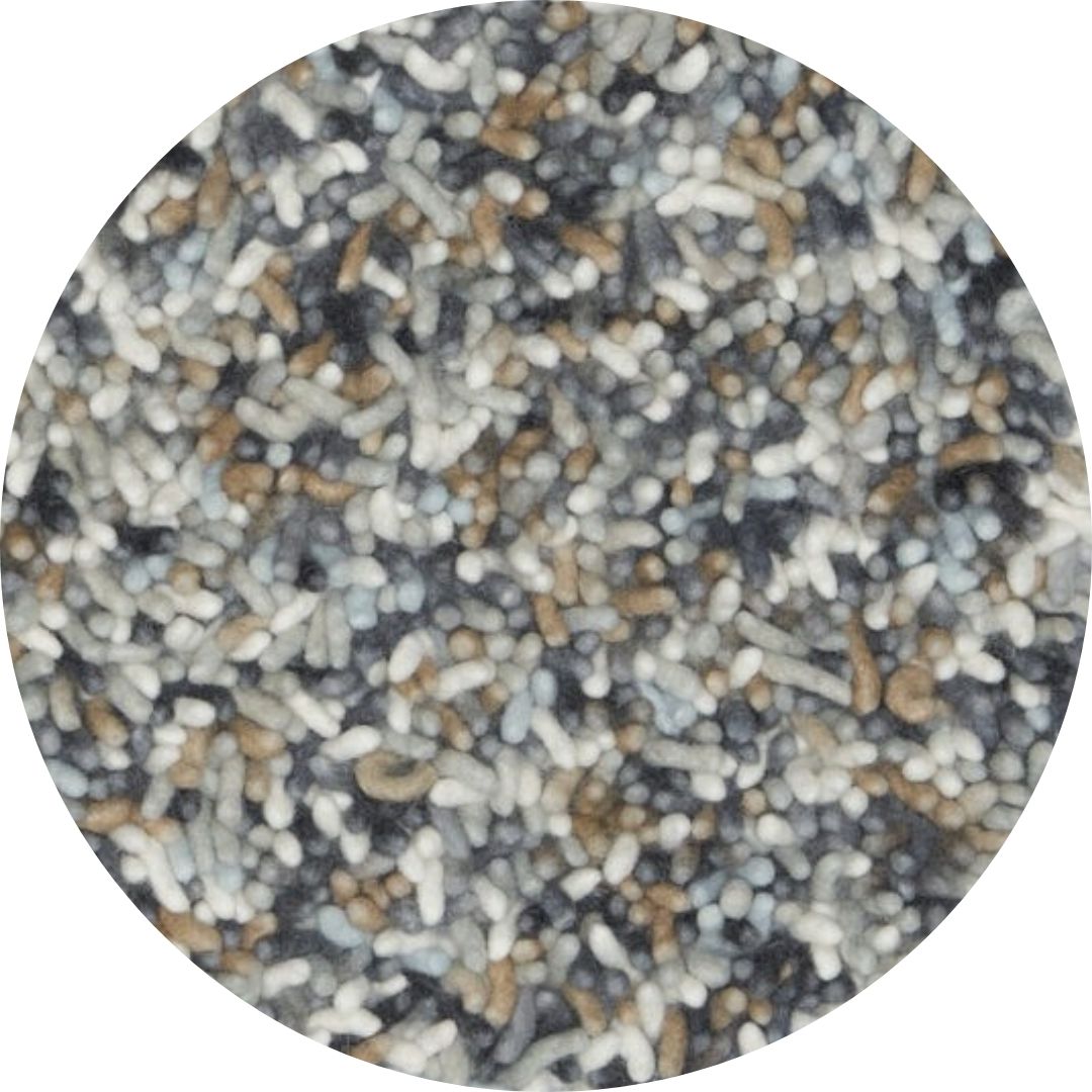 Rond hoogpolig wollen vloerkleed Steffi Winter 03