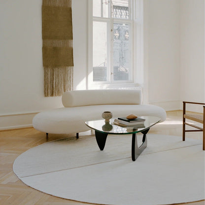 Rond vloerkleed Mila Beige interieur