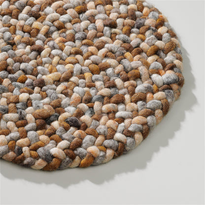 Rond vloerkleed Romee Mix Honey423+Beige Grijs Mix 469+Bronze 462 detail