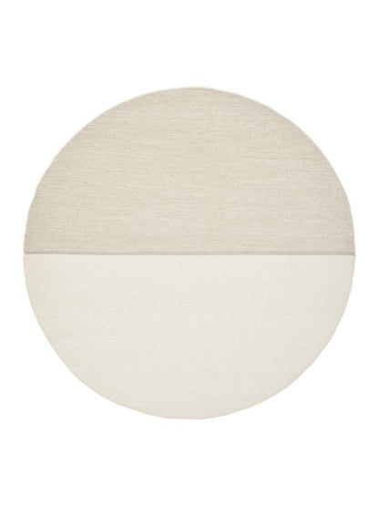 Rond wollen vloerkleed Mila Beige 