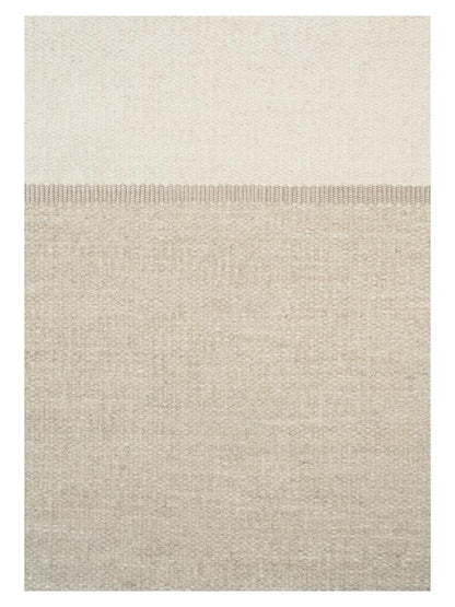 Rond wollen vloerkleed Mila Beige detail