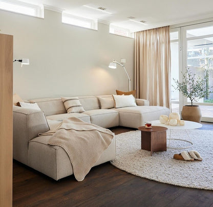 Rond wollen vloerkleed Romee Gebroken Wit 001 interieur