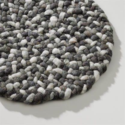 Rond wollen vloerkleed Romee Mix Dawn 446+Olive 448+Earth 348 detail