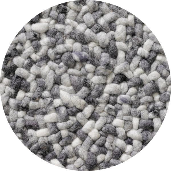 Rond wollen vloerkleed Romee Sneeuw 430+Slate 433+Fog 434