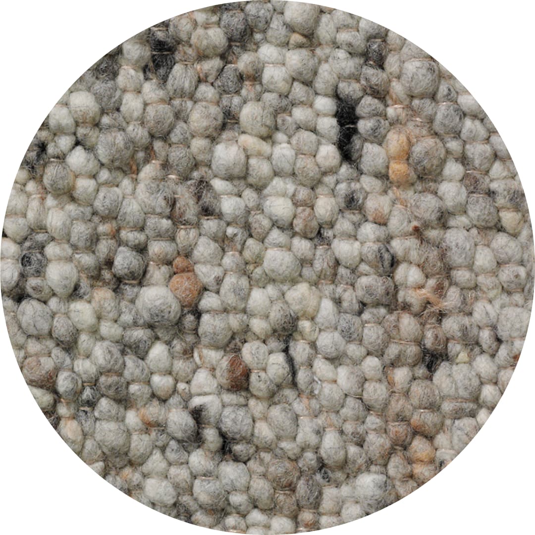 Rond grof wollen vloerkleed Nomi rond Nature mix 136
