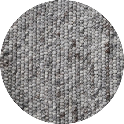Rond handgeweven wollen vloerkleed Ankie Grey closeup