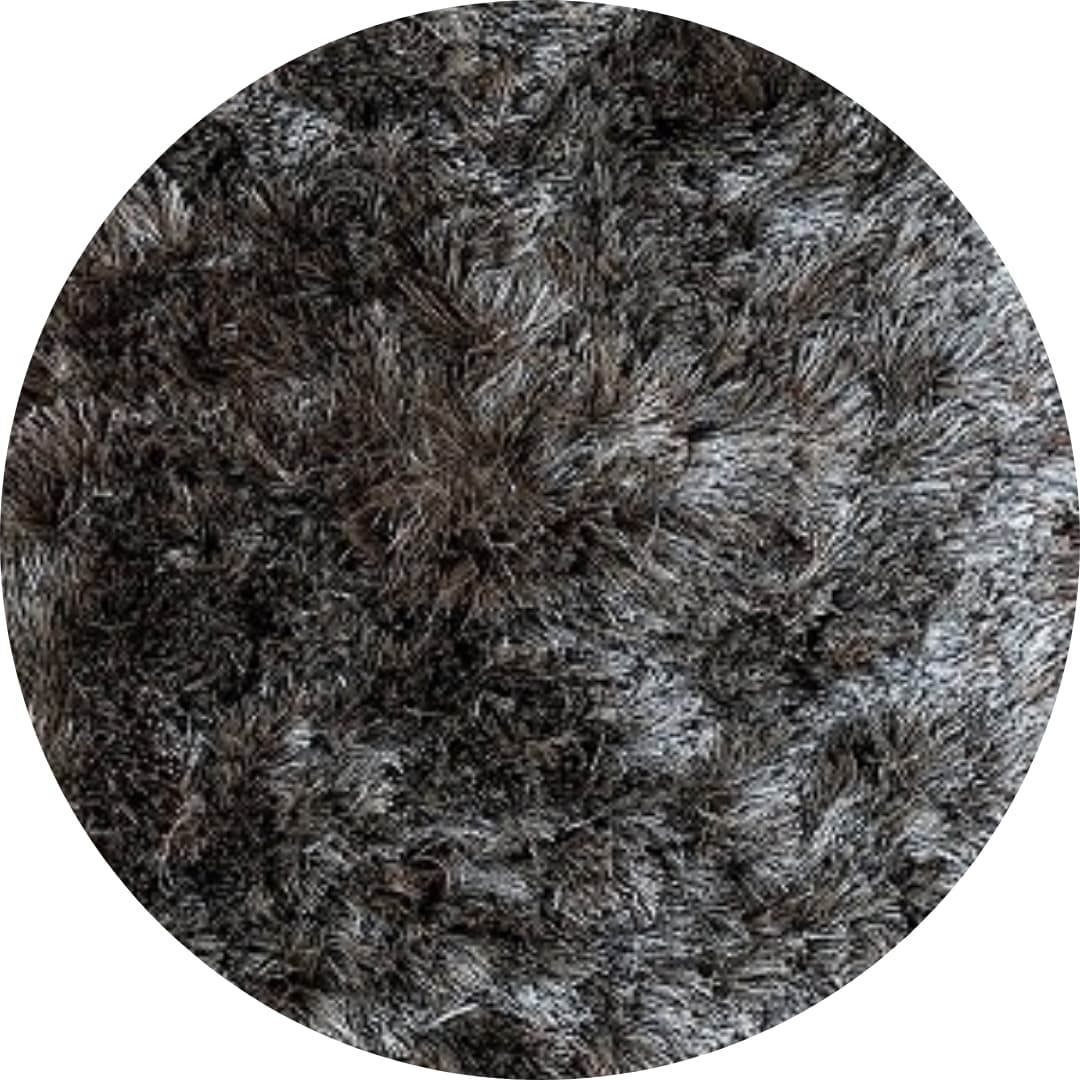 Rond hoogpolig glossy vloerkleed Doutzen Beige 