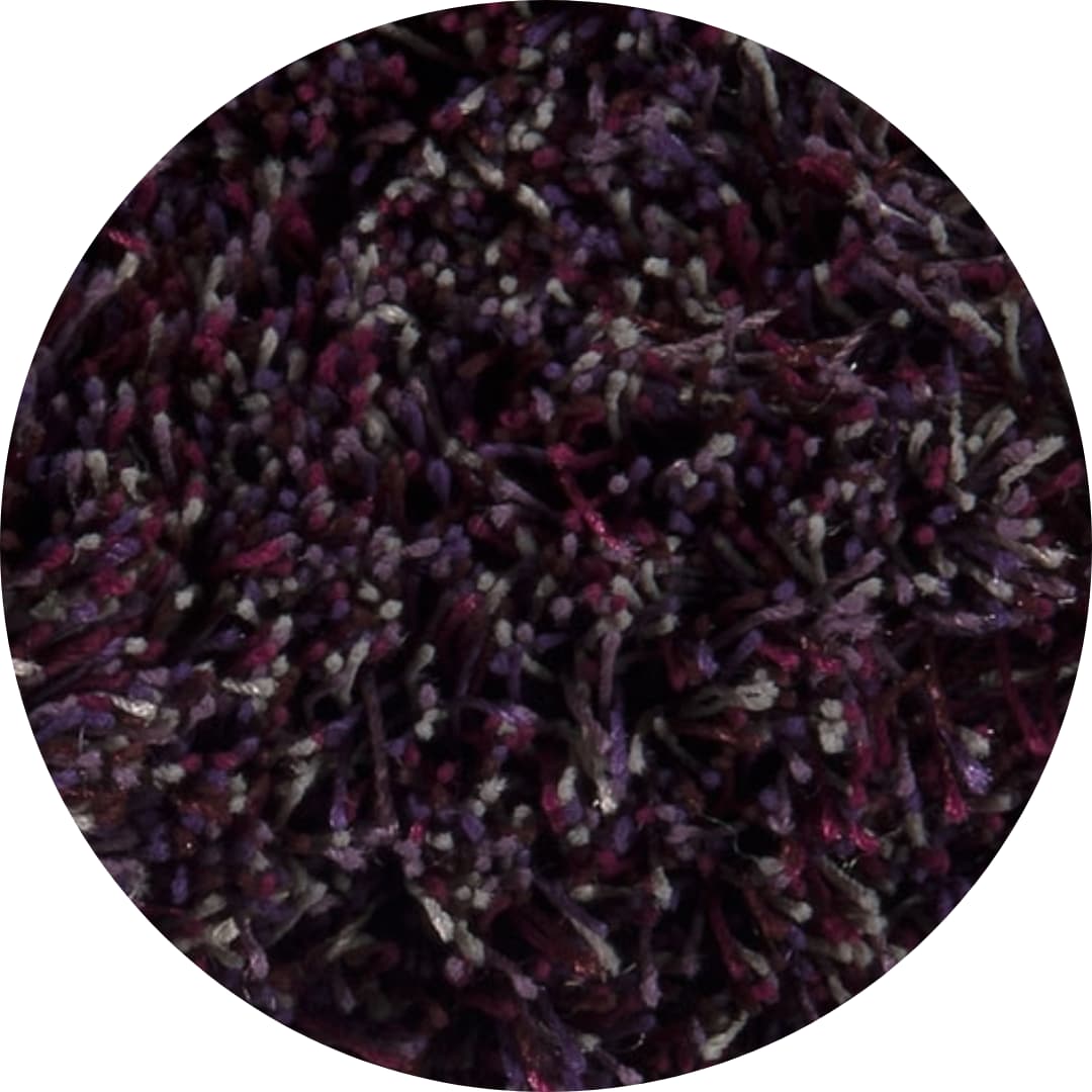 Rond hoogpolig vloerkleed Aliza 32 Paars