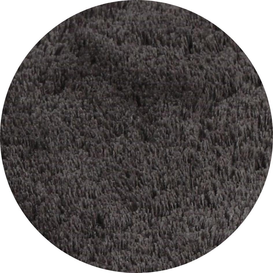 Rond hoogpolig wollen kleed Coco Houtskool 65