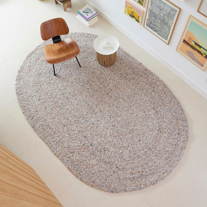 Rond wollen vloerkleed Romee Poeder Ovaal 472 interieur