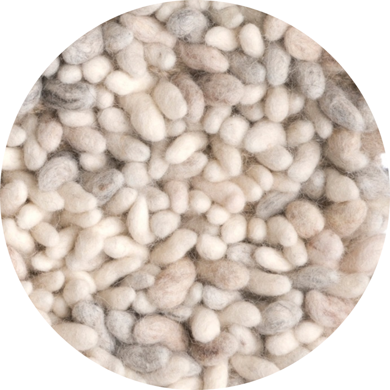 Rond vloerkleed Tatum Offwhite mix 01