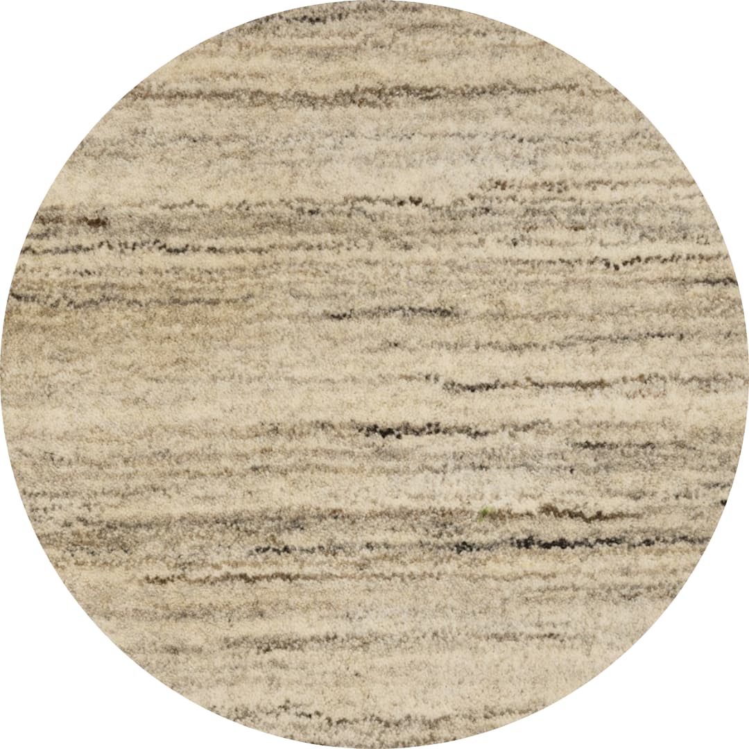 Rond laagpolig wollen vloerkleed Vivienne Marble