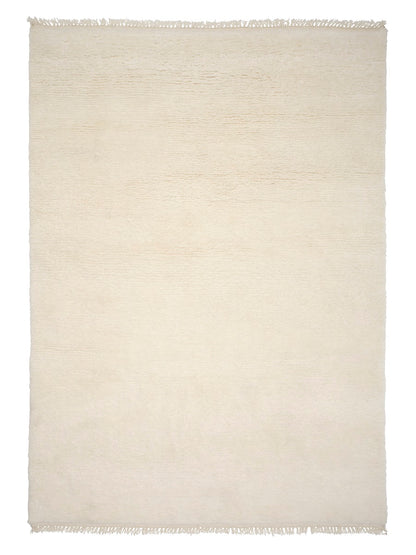 Soof White Wollen Berber Vloerkleed