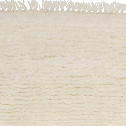 Soof White Wollen Berber Vloerkleed detail