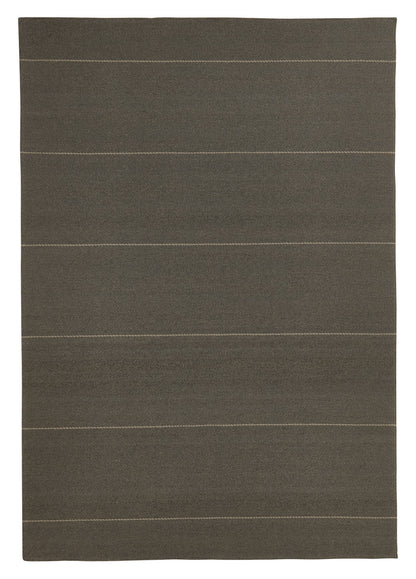Vlak wollen vloerkleed Sara Charcoal 
