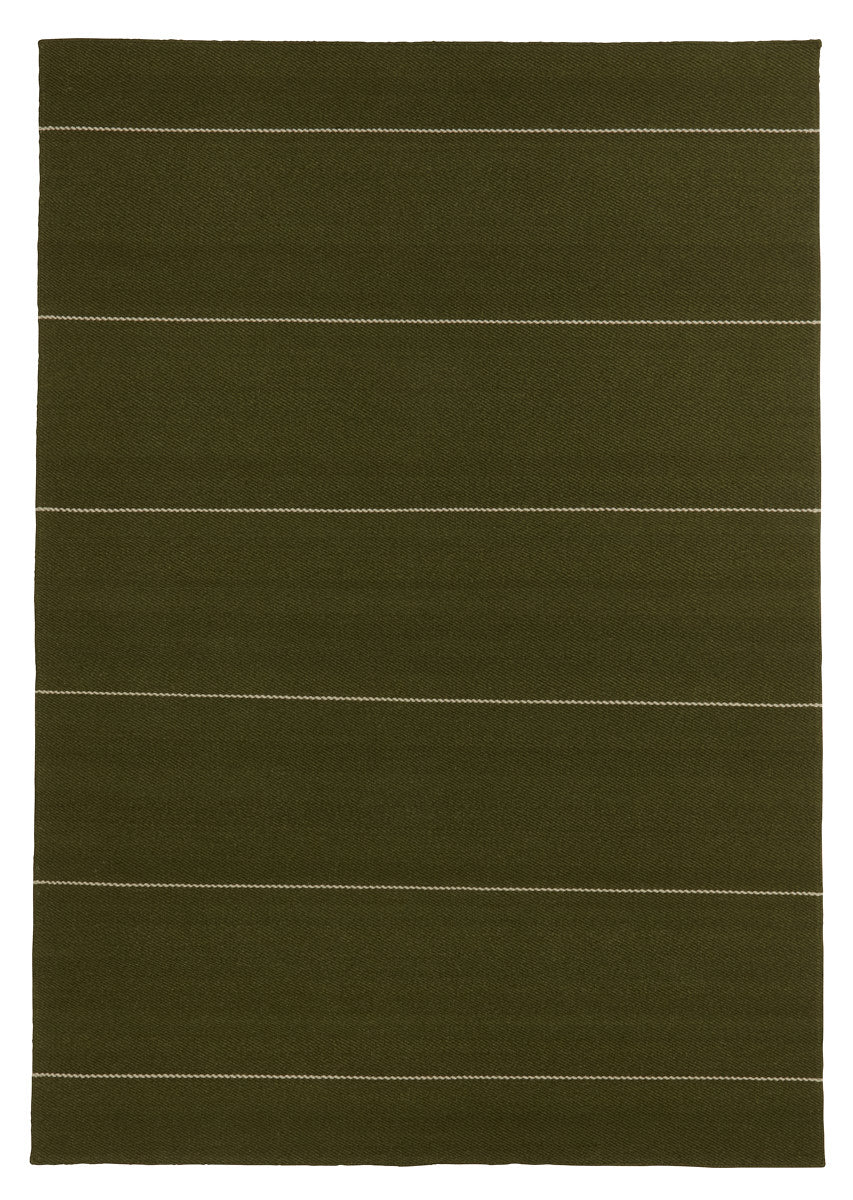 Vlak wollen vloerkleed Sara Groen volledig