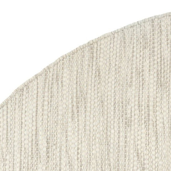 Vlak wollen vloerkleed Anna Rond Ijzer detail