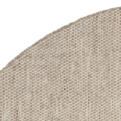 Vlak wollen vloerkleed Anna Rond Light Grey detail