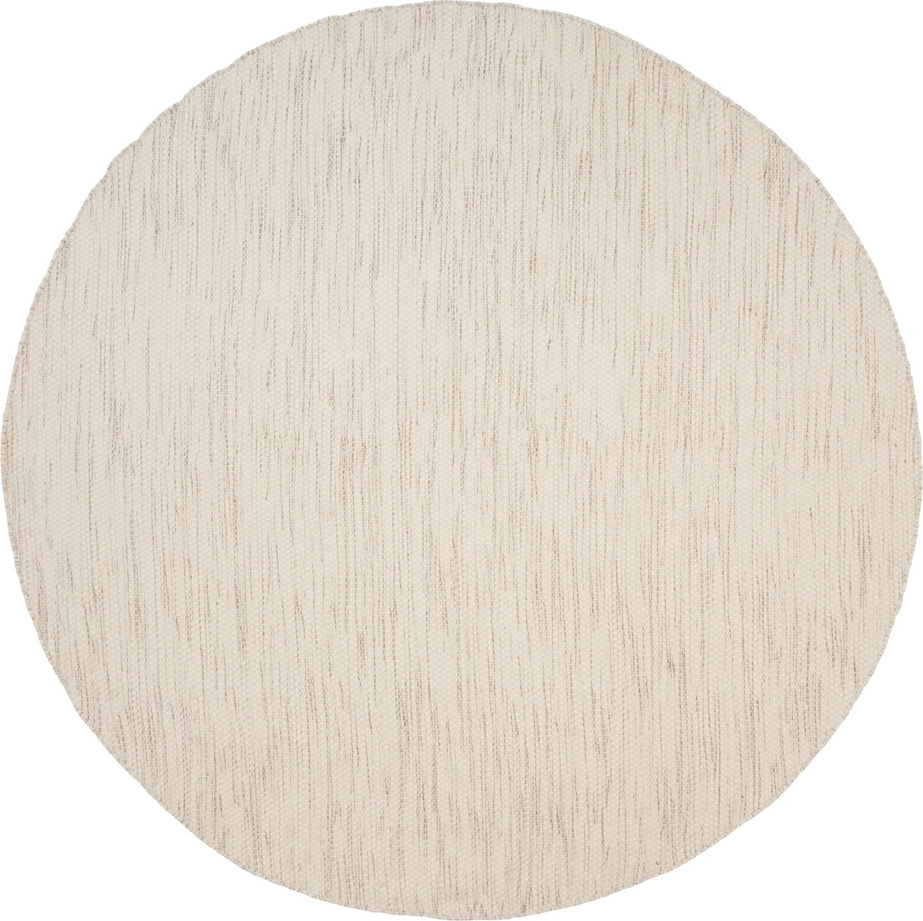 Vlak wollen vloerkleed Anna Rond Offwhite