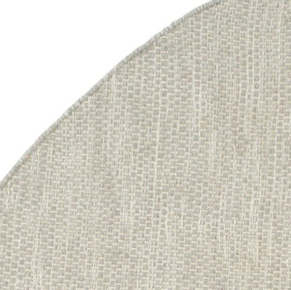 Vlak wollen vloerkleed Anna Rond Steel detail