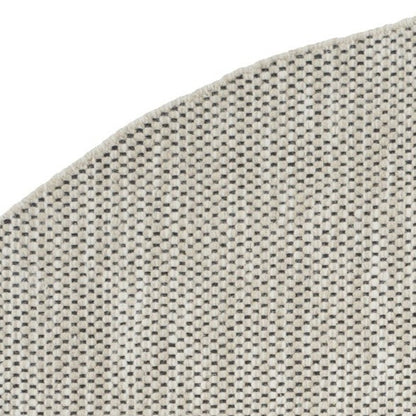 Vlak wollen vloerkleed Anna Rond Taupe detail