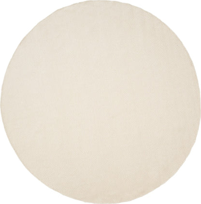 Vlak wollen vloerkleed Anna Rond White