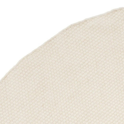 Vlak wollen vloerkleed Anna Rond White detail