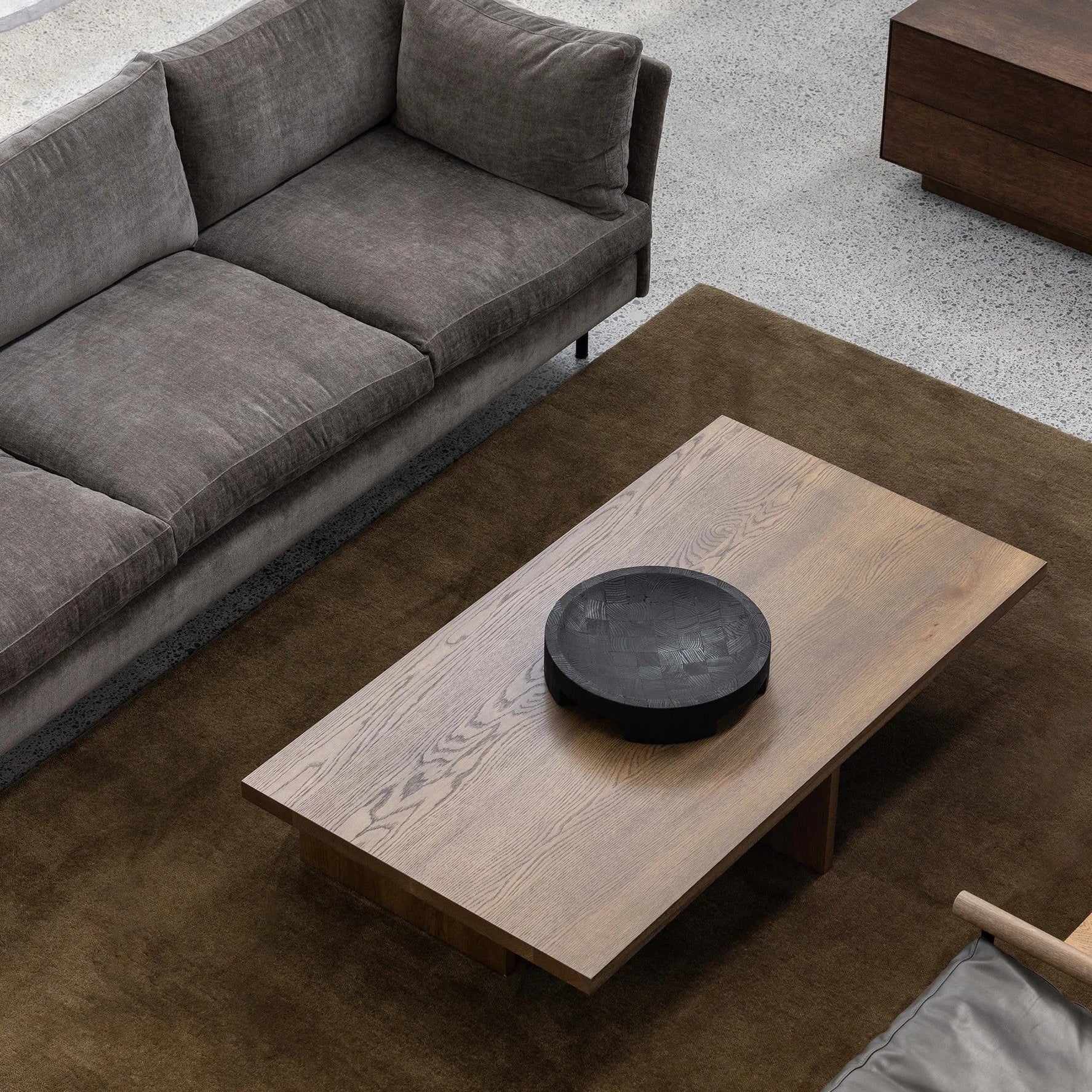 Vloerkleed Kvadrat Harvest Without Coloured Fringes Bruin c0036 sfeer