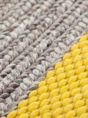 Vloerkleed Gan Mangas Space Plait Yellow V detail