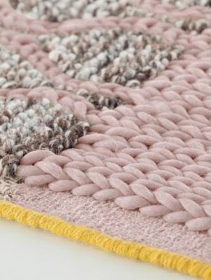 Vloerkleed Gan Rugs Mangas Space Plait Pink detail 1