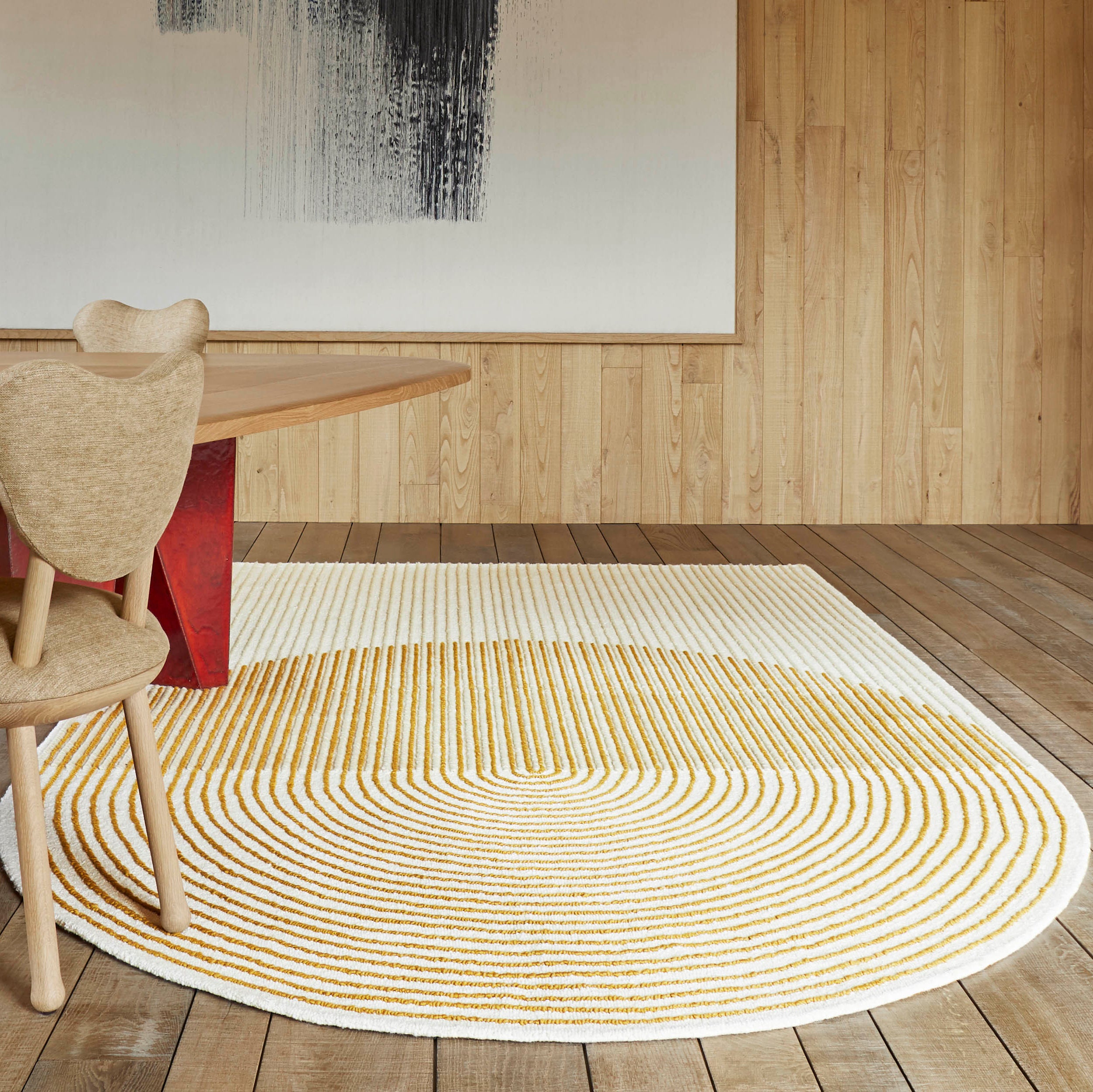 Vloerkleed Gan Rugs Ply Yellow sfeer