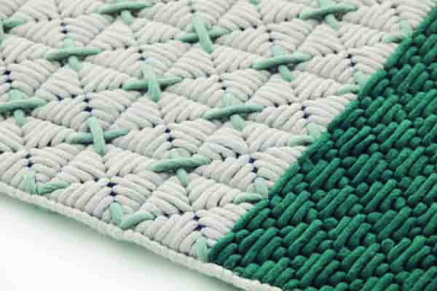 Vloerkleed Gan Rugs Silai Green detail 3