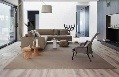 Wol Kantoorvloerkleed vlak geweven Roos Grijs Beige 115 interieur