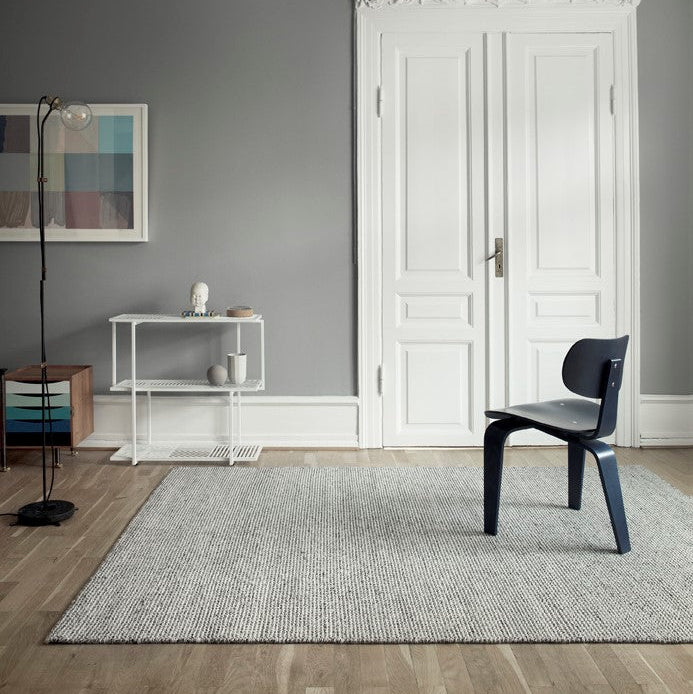 Wollen Vloerkleed Fenne Gebroken wit Grijs Interieur