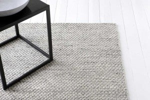 Wollen vloerkleed Anna Lightgrey closeup