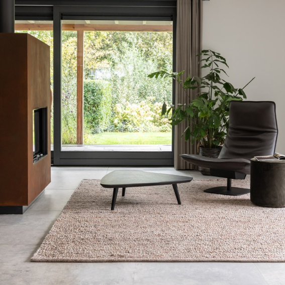 Wollen vloerkleed Greet Beige 02 sfeer