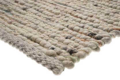 Wollen vloerkleed Greet Lichtgrijs 03 closeup